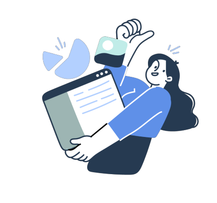 Website platform launching illustration